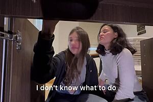 My Cleaning Lady Bends Over While Tidying—She's So Hot!