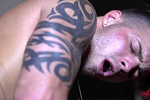 athletic gay bottom gets rimmed before hardcore anal breeding with monster cock