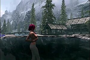triss merigold relaxes in the hot spring during erotic scriptures scene 1 version 11