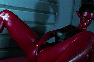 Projekt passion busty alien reporter gets bored and finger masturbates while traveling to work