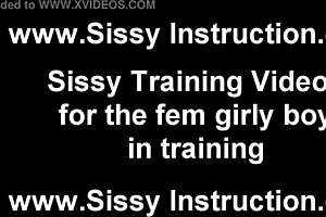 Sissy boys learn to suck cock in this bisexual femdom scene