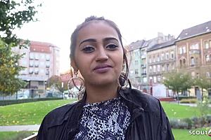 German scout tricks shy tiny latina emma sweet into public fuck