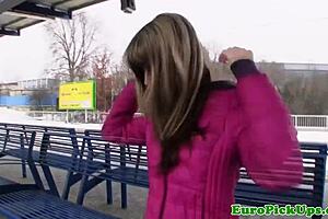 Watch this real public slut swallowing cum from neighbors