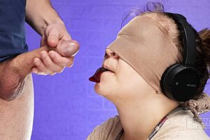 blindfolded taste game tricked me when classmate slipped cock in my mouth