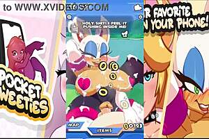 Rouge from pocket sweeties in hentai game action