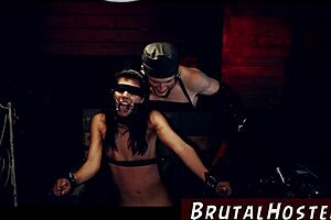 punish gangbang anal slut and chinese toilet slave poor tiny 18+ latina. bound in bondage, she gets assfucked in bdsm fetish.