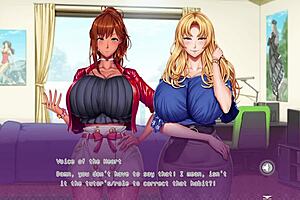 in this anime hentai, the tutor hypnotizes the family for big tits action