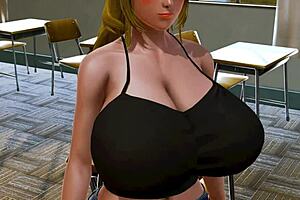 lucoa, the dragon maid, bounces her huge tits in honey select, looking so playful
