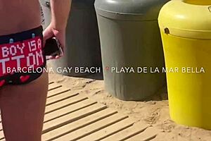 gay cruising at barcelona's mar bella beach 😏
