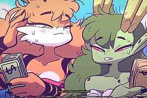 Dou gets slammed hard in wild cartoon furry action