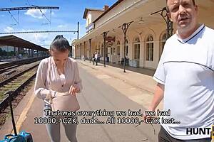 guy lets his wife get nailed by a stranger for cash in this pickup scenario.