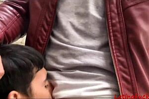 At the new gay bar, he met strangers for anal and blowjob