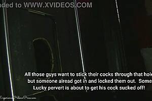 Married woman gets nailed by gloryhole enthusiasts outdoors