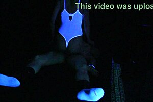 carrie blacklight explores blonde sex fetish in black scenes