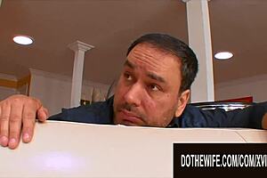 Watch the housewife get banged while her cuckold husband observes