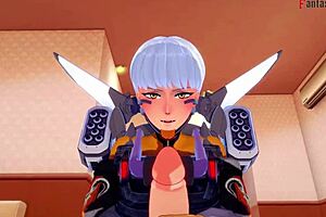 Imagine this Valkyrie giving a blowjob in POV sex, full fantasy in 3D anime