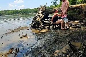 Thick Wife Becky Tailorxxx Fucked Hard in Muddy Nature Walk Adventure