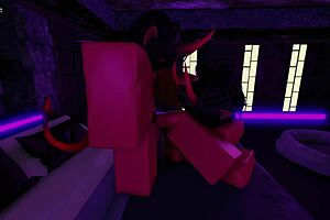 i-i'm having fun with my demon girlfriend on valentine's day in roblox