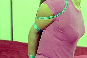 Asian Bound In Hogtie Bondage With Ropes Tying Her Limbs Together