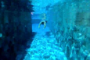 Married woman fucks employee in pool!