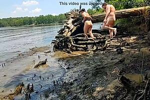Thick Wife Becky Tailorxxx Fucked Hard in Muddy Nature Walk Adventure