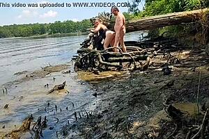 Thick Wife Becky Tailorxxx Fucked Hard in Muddy Nature Walk Adventure