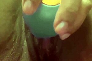 the swollen pussy solo with huge dildo and vibrator