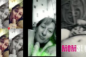 i'm the blonde mature, sucking like a young slut in homemade video