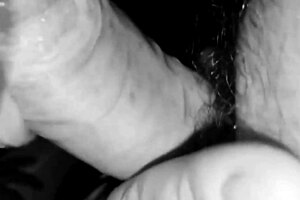 Slut wife with big ass sucks dick in home video, jerking off her husband.