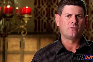 Horny southern couple engages in detailed foreplay, including blowjobs and oral sex, in the backyard with swingers