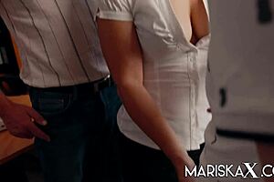 mariska x olga love get double stuffed in the doctor's office