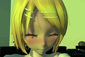 Rin, what are you doing with that massage chair in the anime?