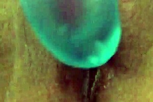 I's playin' with my wet teen pussy using a dildo, feelin' so good.