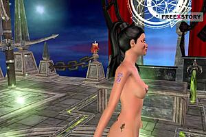 Animated 3D Cartoon Of Indian Teen Striking Sexy Poses In Various Positions