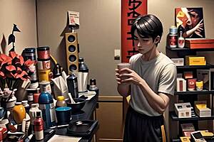 caught you masturbating at the party, shy geek?