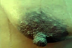 Look at these ebony saggy tits with big nipples!