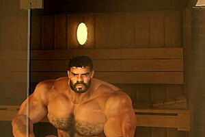 Heyward relaxes in sauna but trains cheerleader on huge cocks. 😏