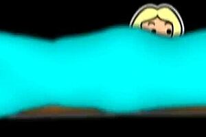 Teen step-sister jerks and fucks hard to avoid her chores.