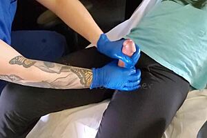 Nurse makes a home visit to handle a patient’s needs