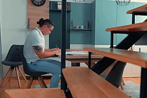 Hot Teacher Catches Student Jerking Off To Her Photos