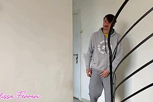 he wouldn't let me study, just fucked my ass and came in sheer red lingerie