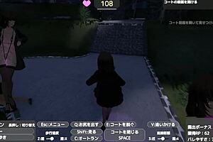 Secretly exposing under naked coat in public outdoor anime hentai