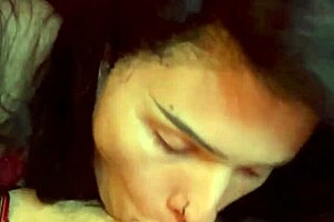 She shows off her deepthroat skills