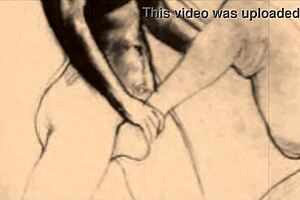 Vintage Erotic Drawings in Retro Style