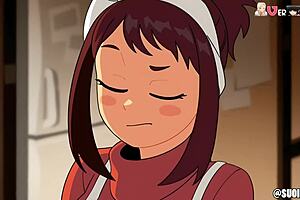 ochaco as a milf in hentai anime with emotional fandub latino vibes