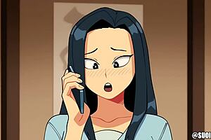 ochaco as a milf in hentai anime with emotional fandub latino vibes