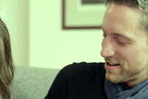 Hardcore amateur babe gets double teamed in rough session