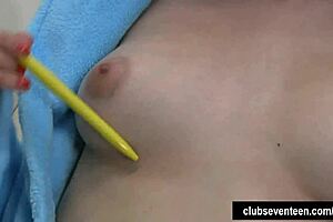 i'm busty brunette teen jaqueline masturbatin' my shaved pussy