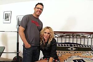 Curly Hair Mature Talks To Legs Up Fuck By Nerd With Nice Cock