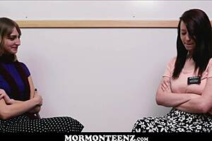 two teen mormons reach orgasm in taboo prayer sex